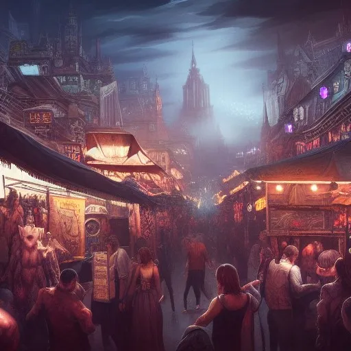 nightcafe market A night market filled with supernatural creatures via Nightcafe Creator
