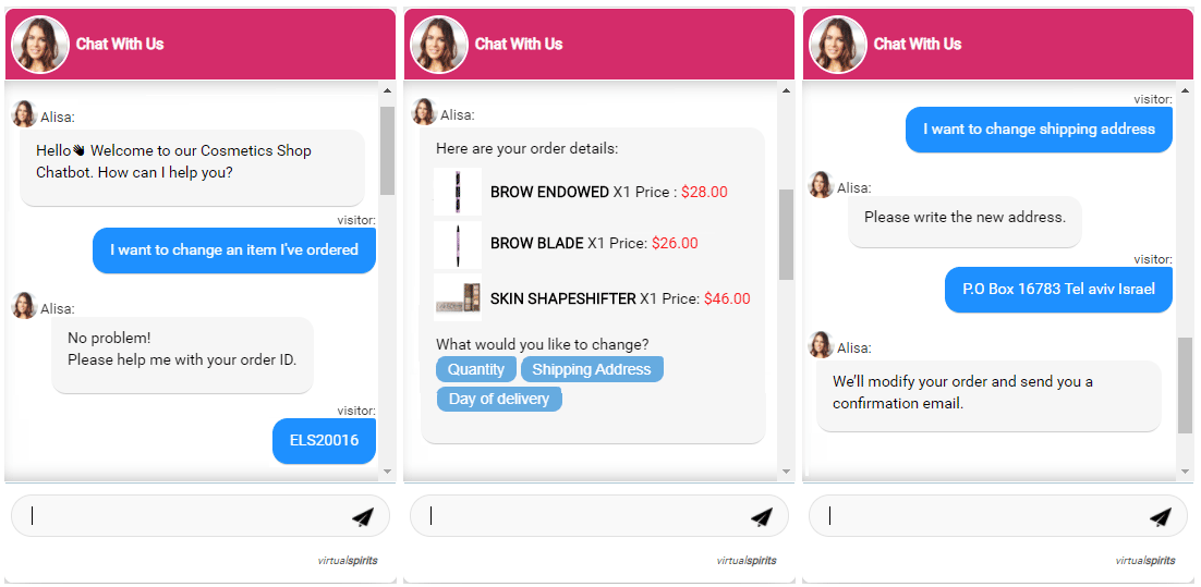 Example of a Post Chatbot Sale
