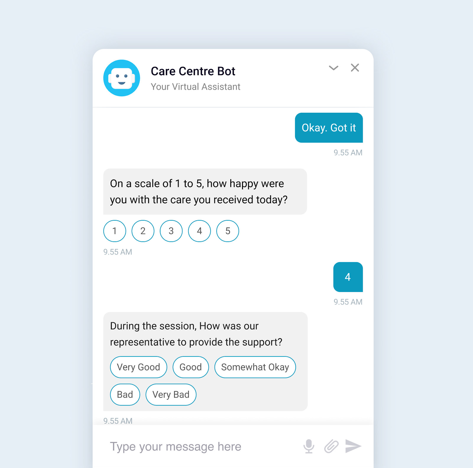 07 Chatbots in eCommerce - Feedback Gathering Care Centre Bot Feedback Gathering Bot
