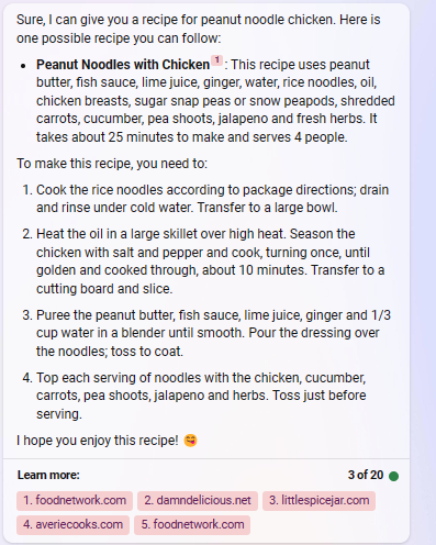A Peanut Noodle Recipe by Bing