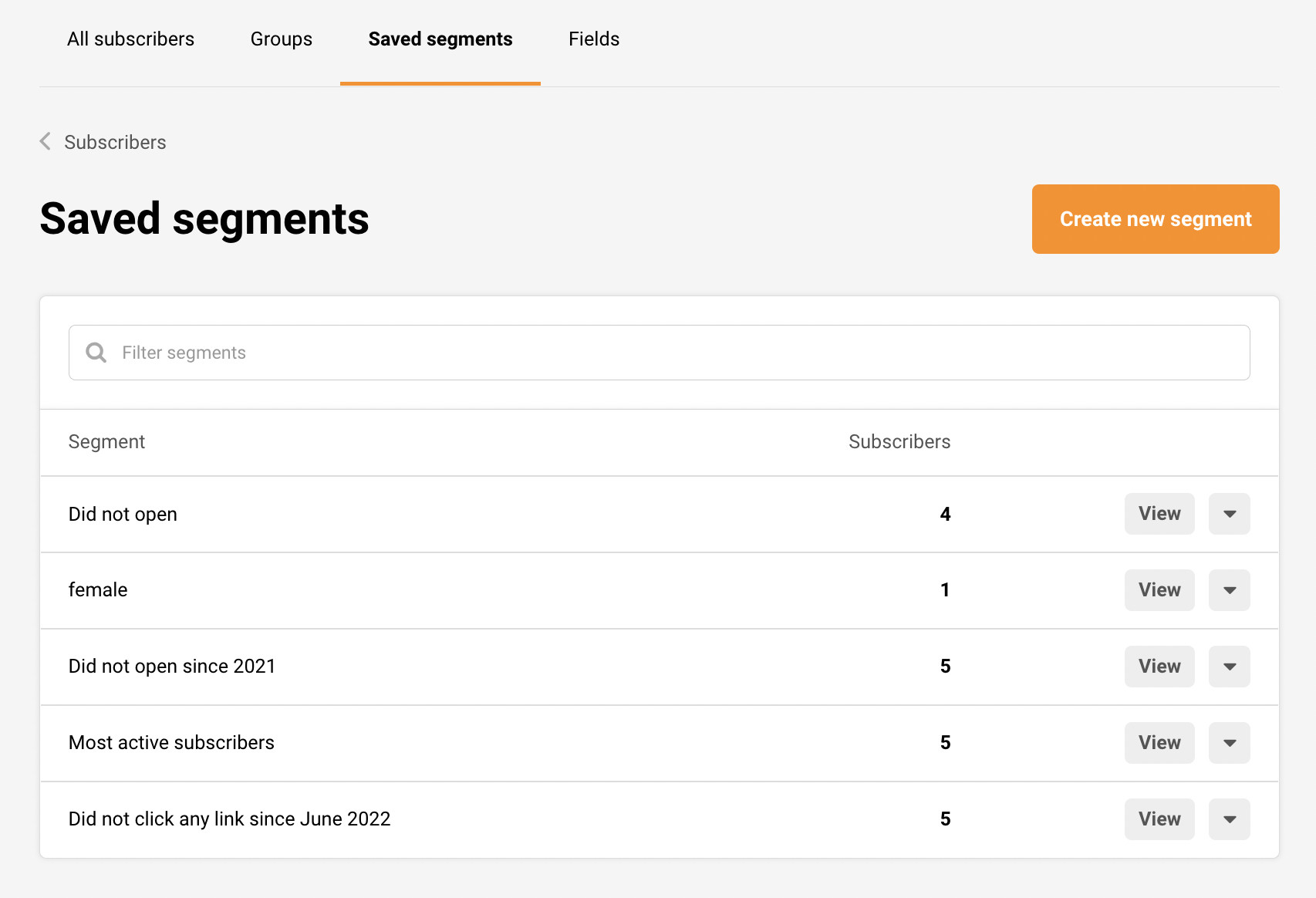 Segmentation Sender Segmentation Sender
