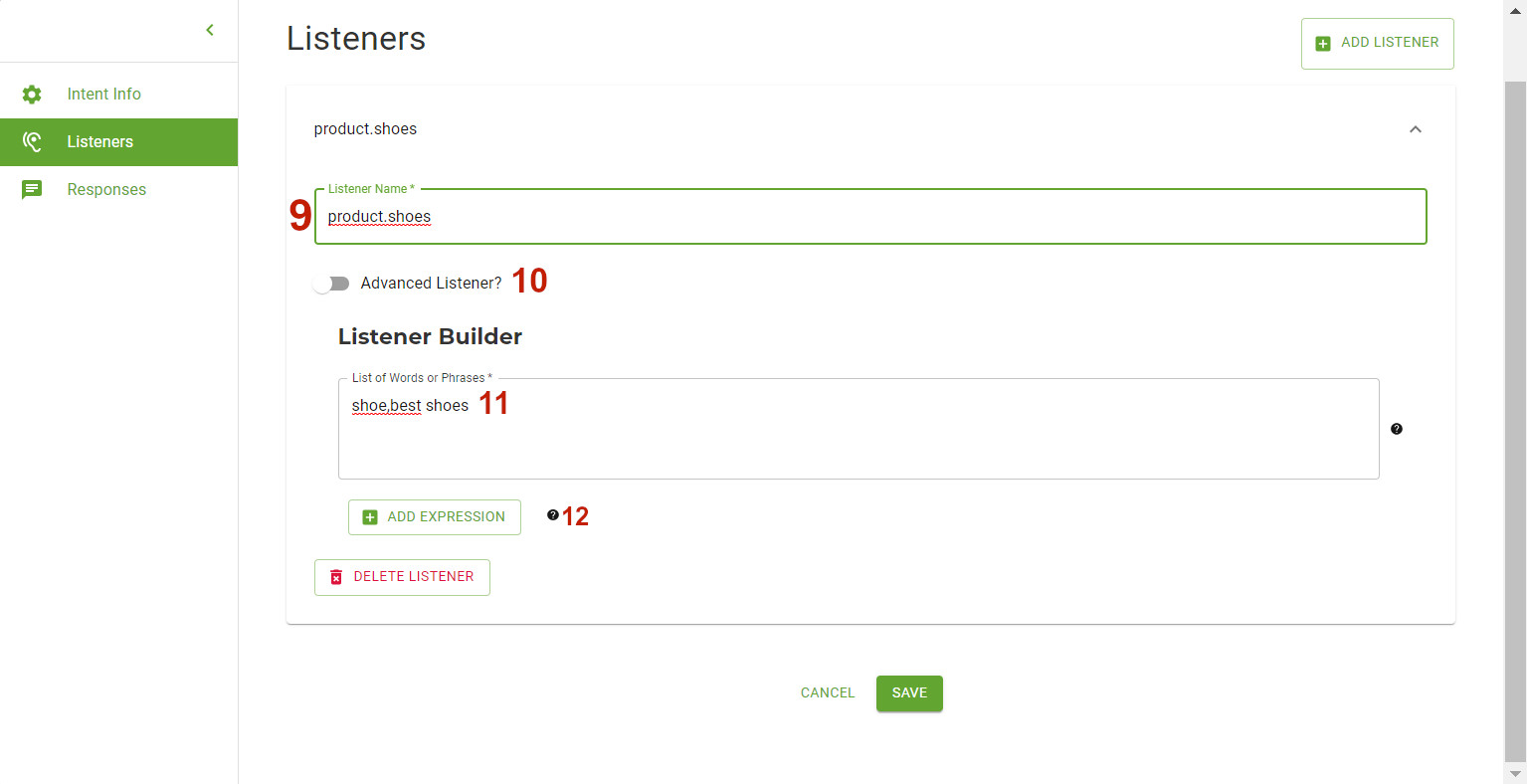 Intent Editor Simple Intent Editor Simple Screenshot