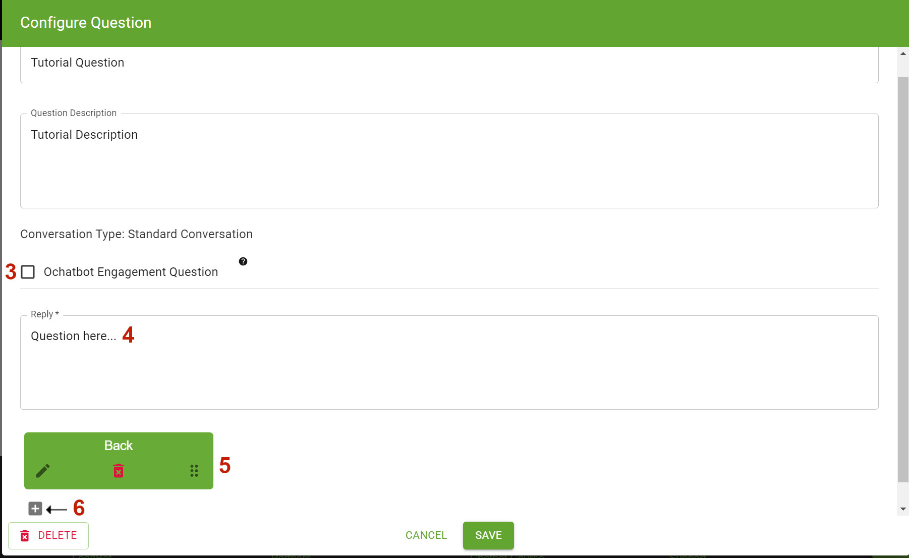 Screenshot of Question Builder