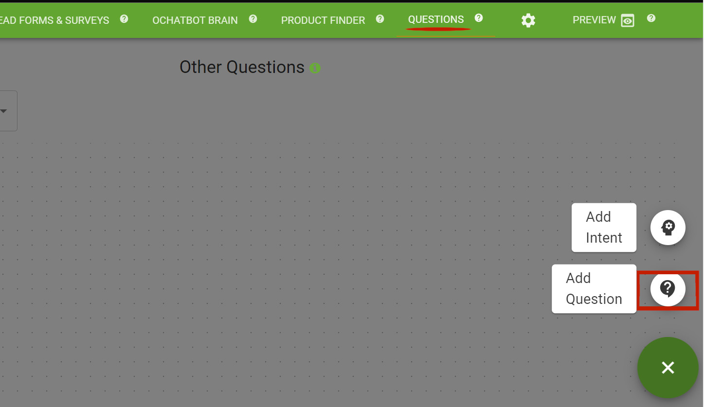 Screenshot of Question Builder