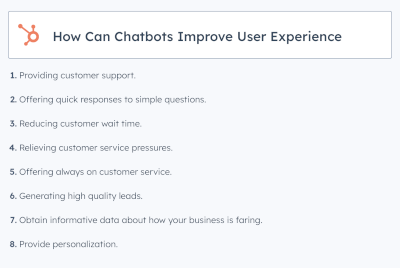 How can chatbots improve user experience
