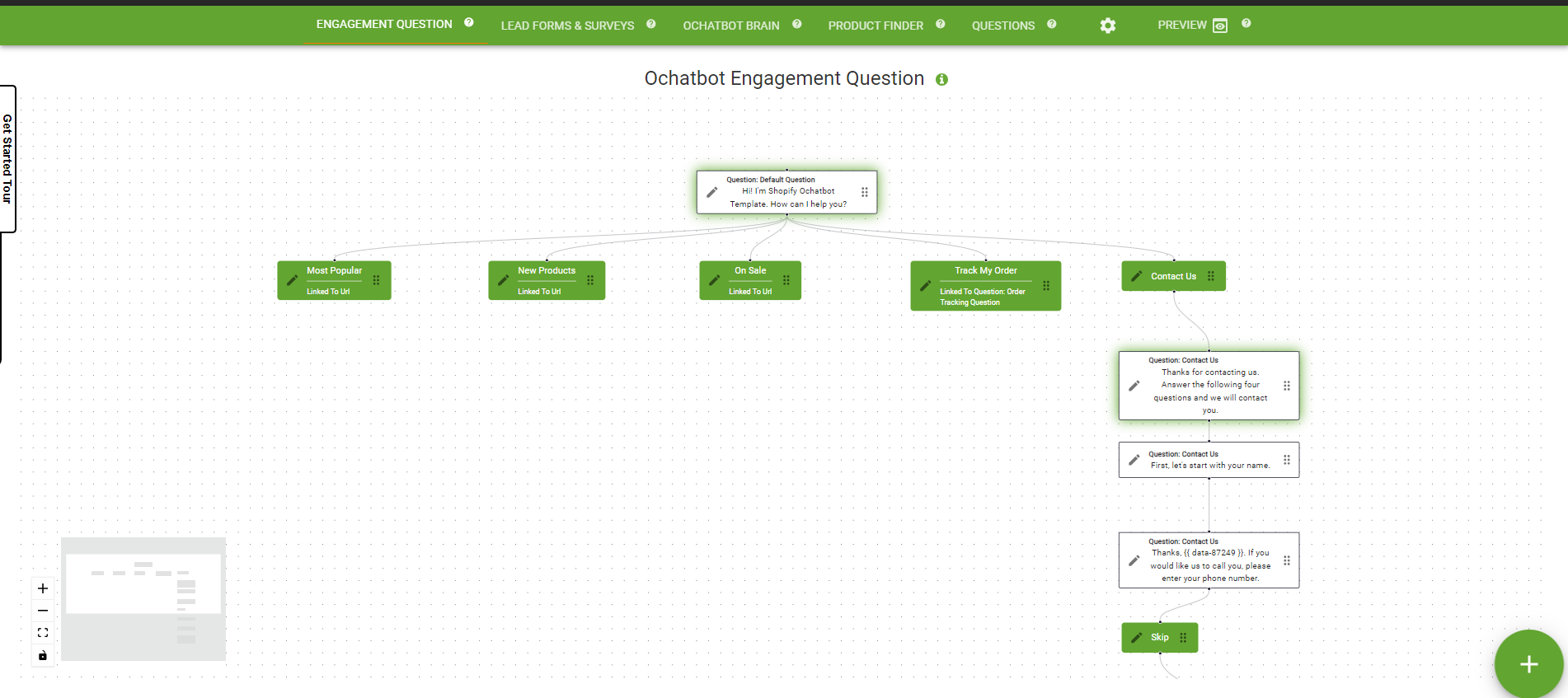 Ochatbot Brain Overview Screenshot