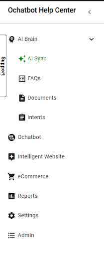 screenshot of ometrics sidebar