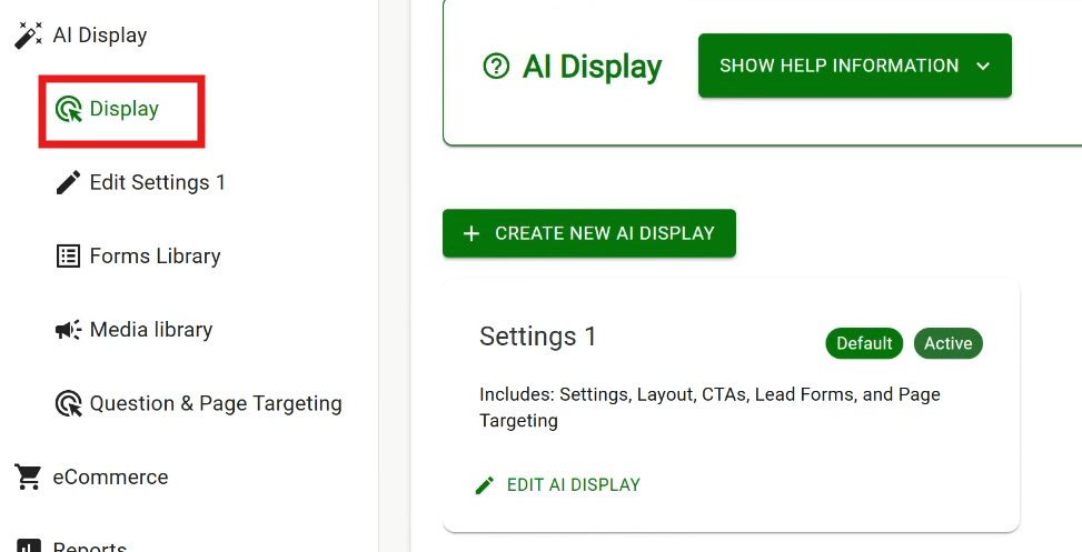 screenshot of Intelligent Web within the Ochatbot editor