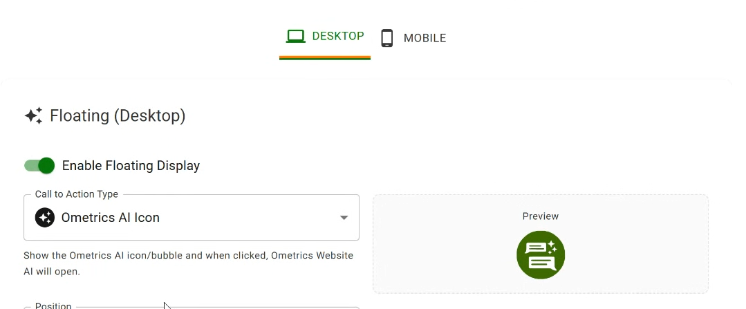 screenshot of intelligent website ai layout tab