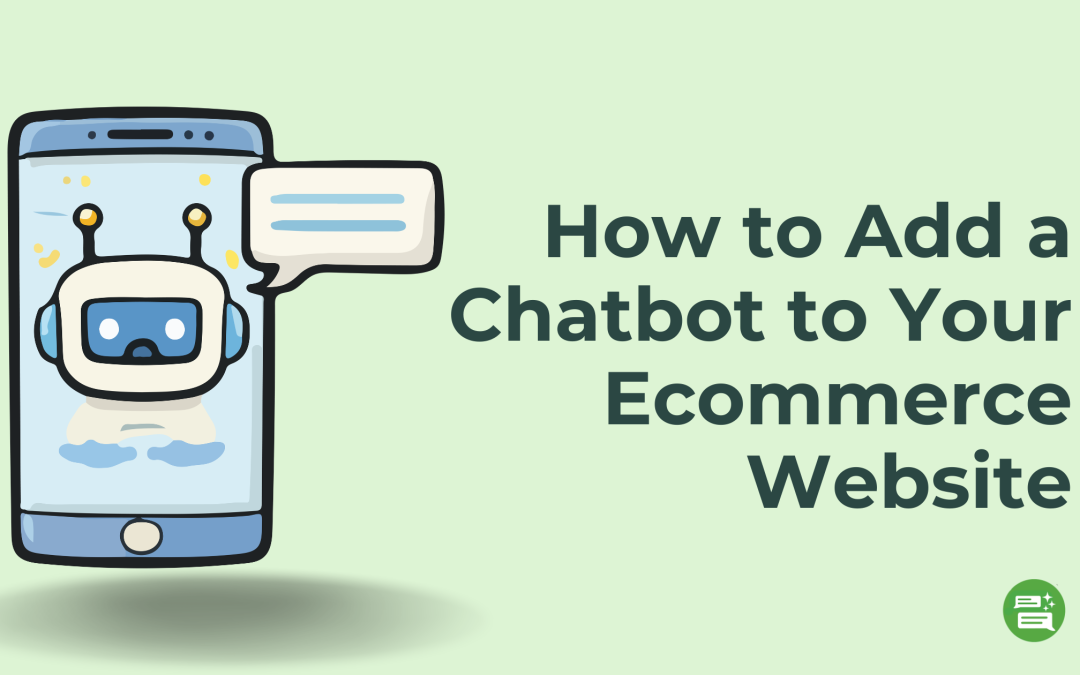 blog header titled "How to add an ecommerce chatbot to your website"