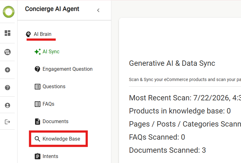screenshot of intelligent website ai layout tab